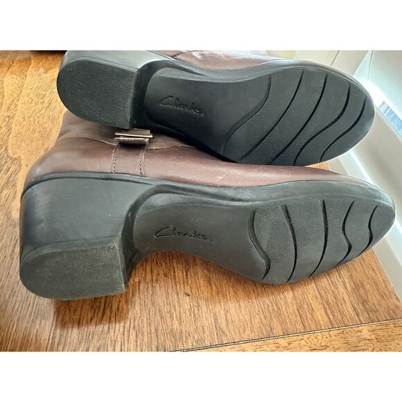 Clarks Bendables Ankle Boots Leather Suede Brown Women's Size 9.5 - Picture 8 of 8